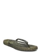 Flip-Flops Shoes Summer Shoes Sandals Flip Flops Khaki Green Ilse Jaco...