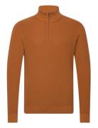 Bhcodford Halfzip Knit Noos Tops Knitwear Half Zip Jumpers Orange Blen...