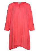 Kcami 3/4 Sl Tunic Tops Tunics Red Kaffe Curve