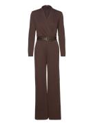 Str Matte Jersey-Jms Bottoms Jumpsuits Brown Lauren Ralph Lauren