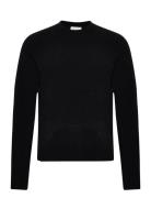 Cohen Boucle Crew Designers Knitwear Round Necks Black HOLZWEILER