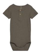 Nbmkab Ss Body Noos Bodies Short-sleeved Khaki Green Name It