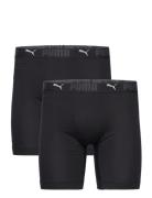 Puma Men Sport Cotton Long Boxers 2 Sport Boxers Black PUMA