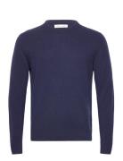 Nobis Crew Neck 6304 Designers Knitwear Round Necks Navy Samsøe Samsøe