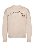 Good News Jumper Designers Knitwear Round Necks Beige Pas De Mer