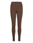 Peace Tights Bottoms Running-training Tights Brown A Part Of The Art