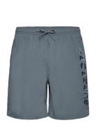 Premium Emb 17" Swim Short Sport Shorts Grey Superdry Sport