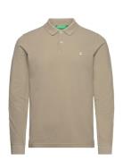 L/S Polo Shirt Tops Polos Long-sleeved Green United Colors Of Benetton