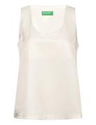 Tank-Top Tops Blouses Sleeveless Cream United Colors Of Benetton