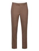 Grant Active Hopsack Pants Designers Trousers Formal Brown J. Lindeber...