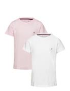 2 Pk Ss Tee Night & Underwear Underwear Tops Pink Tommy Hilfiger