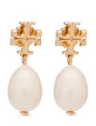 Kira Pearl Drop Earring Øredobber Smykker Gold Tory Burch