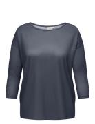 Caralba 3/4 Top Tops T-shirts & Tops Long-sleeved Navy ONLY Carmakoma