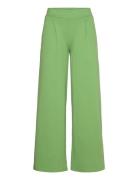 Ihkate Sus Long Wide Pa2 Bottoms Trousers Wide Leg Green ICHI