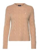 Classic Fit Cable Wool-Cashmere Sweater Tops Knitwear Jumpers Beige Po...