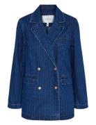 Yaslomira Ls Denim Blazer S. Dongerijakke Denimjakke Blue YAS