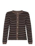 Objester Sli L/S Knit Cardigan Noos Tops Knitwear Cardigans Brown Obje...