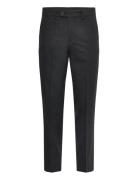 Flannel Wool Blend Formal Pant Bottoms Trousers Formal Black Lindbergh