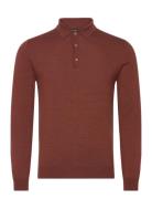 Maklint Tops Knitwear Long Sleeve Knitted Polos Brown Matinique