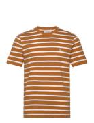 Org Jrsy Breton Tee Tops T-shirts Short-sleeved Brown Original Penguin