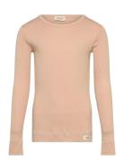 Plain Tee Ls Tops T-shirts Long-sleeved T-shirts Beige MarMar Copenhag...