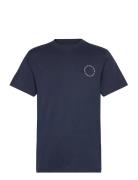 Ronald Cotton Tee Ss Tops T-shirts Short-sleeved Navy Clean Cut Copenh...