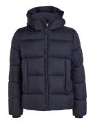 Hooded Quilt Puffer Mw Ullfrakk Frakk Navy Calvin Klein