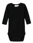 Nbmwang Wool Rib Ls Body Bodies Long-sleeved Black Name It