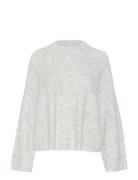 Kbroma Lara Wide Knit Tops Knitwear Jumpers Grey Karen By Simonsen