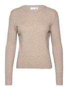 Vicomfy O-Neck L/S Knit Top- Noos Tops Knitwear Jumpers Brown Vila