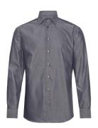 Weaved Pattern Tops Shirts Business Grey Bosweel Shirts Est. 1937