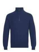 32/2 Cotton-Lsl-Plo Tops Knitwear Half Zip Jumpers Navy Polo Ralph Lau...