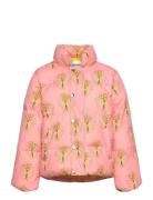 Winter Flowers Aop City Puffer Jacket Fôret Jakke Pink Mini Rodini