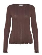 Grusz Blouse Tops T-shirts & Tops Long-sleeved Brown Saint Tropez