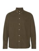 Kristian Corduroy Shirt Tops Overshirts Khaki Green Les Deux