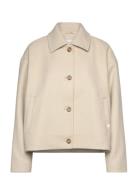 Short Wool Blend Jacket Ulljakke Jakke Beige Calvin Klein Jeans