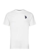 Kaleb Rel Sj Uspa M Tee Tops T-shirts Short-sleeved White U.S. Polo As...