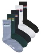 Jaccyber Tennis Socks 5 Pack Jnr Sokker Strømper Multi/patterned Jack ...