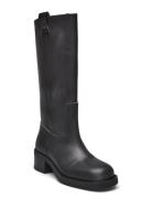 Sajan Leather Boots Høye Støvletter Black ALOHAS