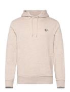 Tipped Hooded Sweatshirt Tops Sweat-shirts & Hoodies Hoodies Beige Fre...