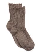 Celosia Glitter Socks Socks & Tights Socks Brown Mp Denmark