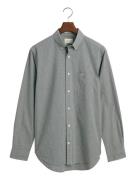 Reg Poplin Micro Check Shirt Tops Shirts Casual Green GANT