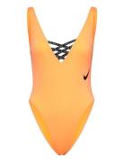 Nike W U-Back Piece Sport Swimsuits Orange NIKE SWIM