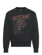 Style Auburn Tops Sweat-shirts & Hoodies Sweat-shirts Black MUSTANG