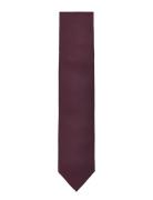 Polyester Tie 7 Cm Slips Burgundy Lindbergh Black