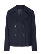 Slfalma Short Wool Jacket Noos Ulljakke Jakke Navy Selected Femme