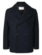 Slharchive Peacoat 2.0 Ullfrakk Frakk Navy Selected Homme