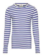 5X5 Classic Stripe Talika Top Tops T-shirts Long-sleeved T-shirts Blue...