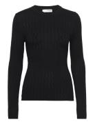 Slfcabala Ls Knit O-Neck Tops Knitwear Jumpers Black Selected Femme