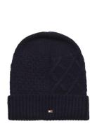 Th Flag Cable Knit Beanie Accessories Headwear Beanies Navy Tommy Hilf...